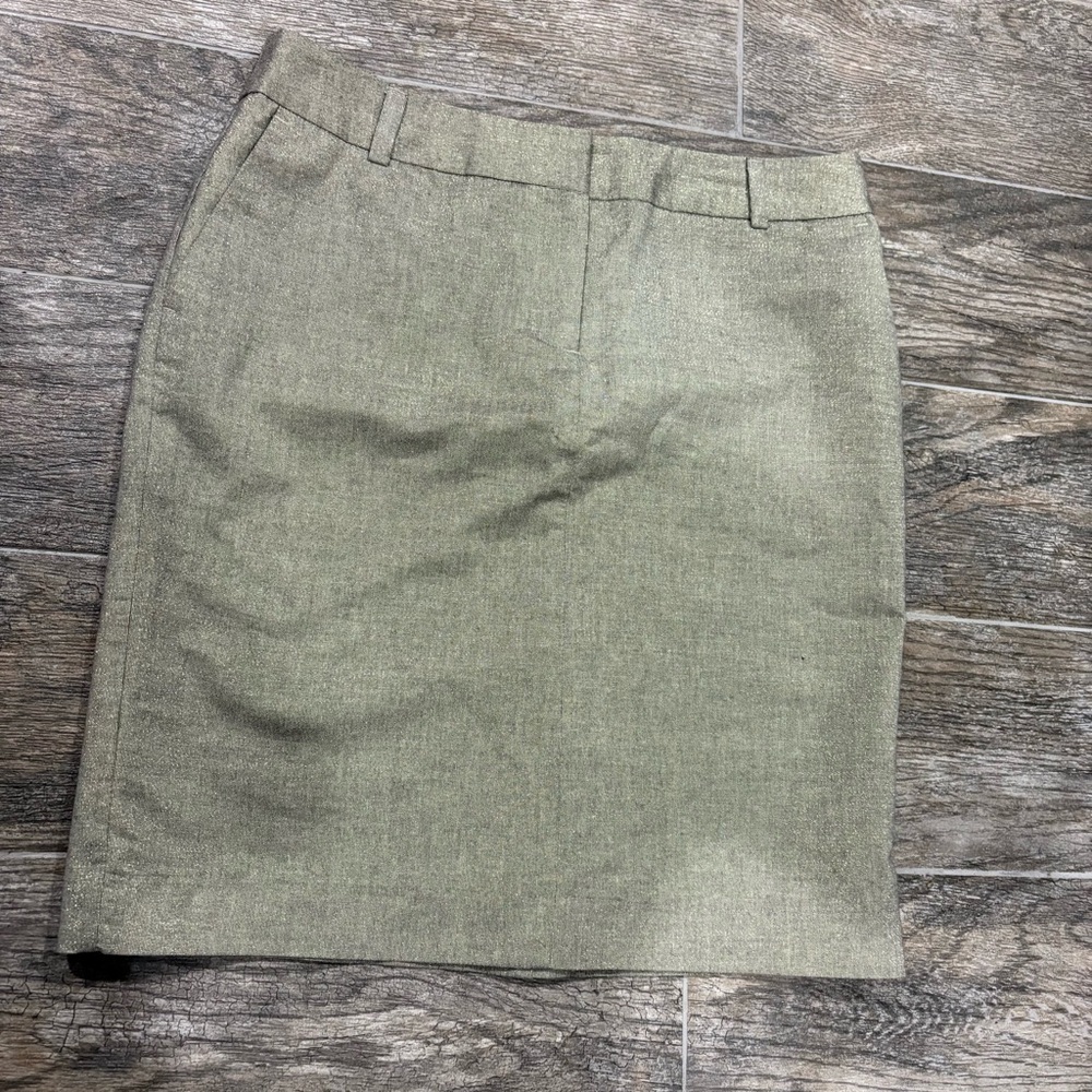 Attention Gold Shimmer Glitter Pencil Skirt Sz 4 Holiday Classic Office City